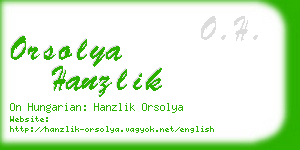 orsolya hanzlik business card